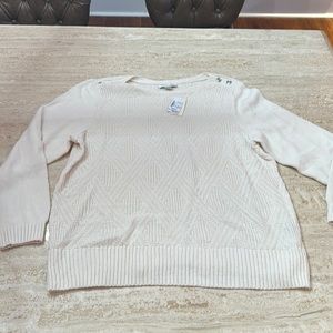 NWT C.j.BANKS Knit Sweater cream